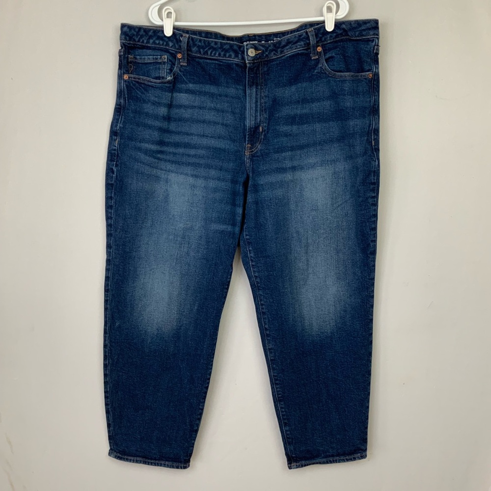Old Navy Plus Sz 24 Mid Rise OG Straight Ankle Blue Jeans Stretch